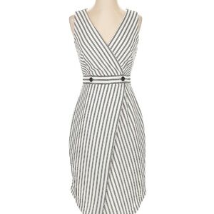 Hutch Black and White Striped Midi Dress